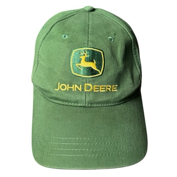 John Deere Hat Mens Green Embroidered Owners Edition Strapback Trucker Farm B18G - Picture 1 of 8
